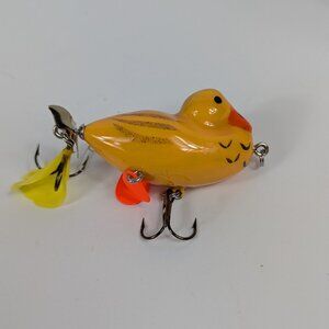 J. Hocke Hand Painted Yellow Baby Duck Topwater Bass Fishing Lure